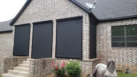 patio screens Black housing